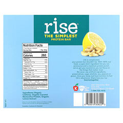 Rise Bar, The Simplest Protein Bar, Lemon Cashew, 12 Bars, 2.1 oz (60 g) Each