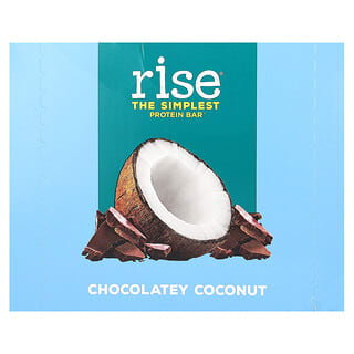 Rise Bar, The Simplest Protein Bar, Chocolatey Coconut, Proteinriegel, Schokolade-Kokosnuss, 12 Riegel, je 60 g (2,1 oz.).
