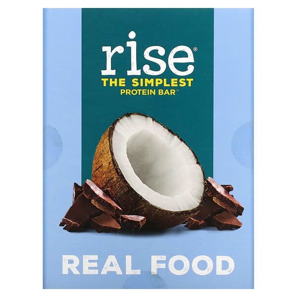 Rise Bar, أبسط قرص بروتين، جوز الهند بالشيكولاتة، 12 قرص، 2,1 أوقية (60 غ) لكل