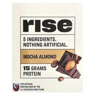 Rise Bar, Protein Bar, Mokka-Mandel, Proteinriegel, Mokka-Mandel, 12 Riegel, je 60 g (2,1 oz.).