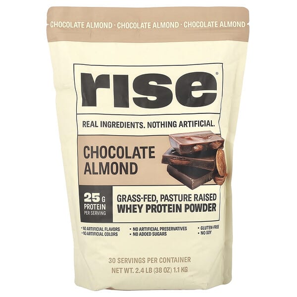 Rise Bar, 乳清蛋白質粉，巧克力杏仁味，2.4 磅（1.1 千克）
