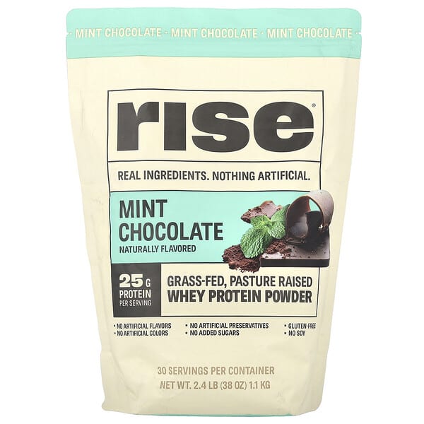 Rise Bar, 乳清蛋白質粉，薄荷巧克力味，2.4 磅（1.1 千克）