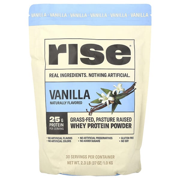 Rise Bar Whey Protein Powder, Vanilla, 2.3 lb (1 kg)