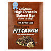 FITCRUNCH, 하이 프로틴 베이크드 바, 초콜릿 칩 쿠키 도우, 바 12개, 개당 88g(3.1oz)