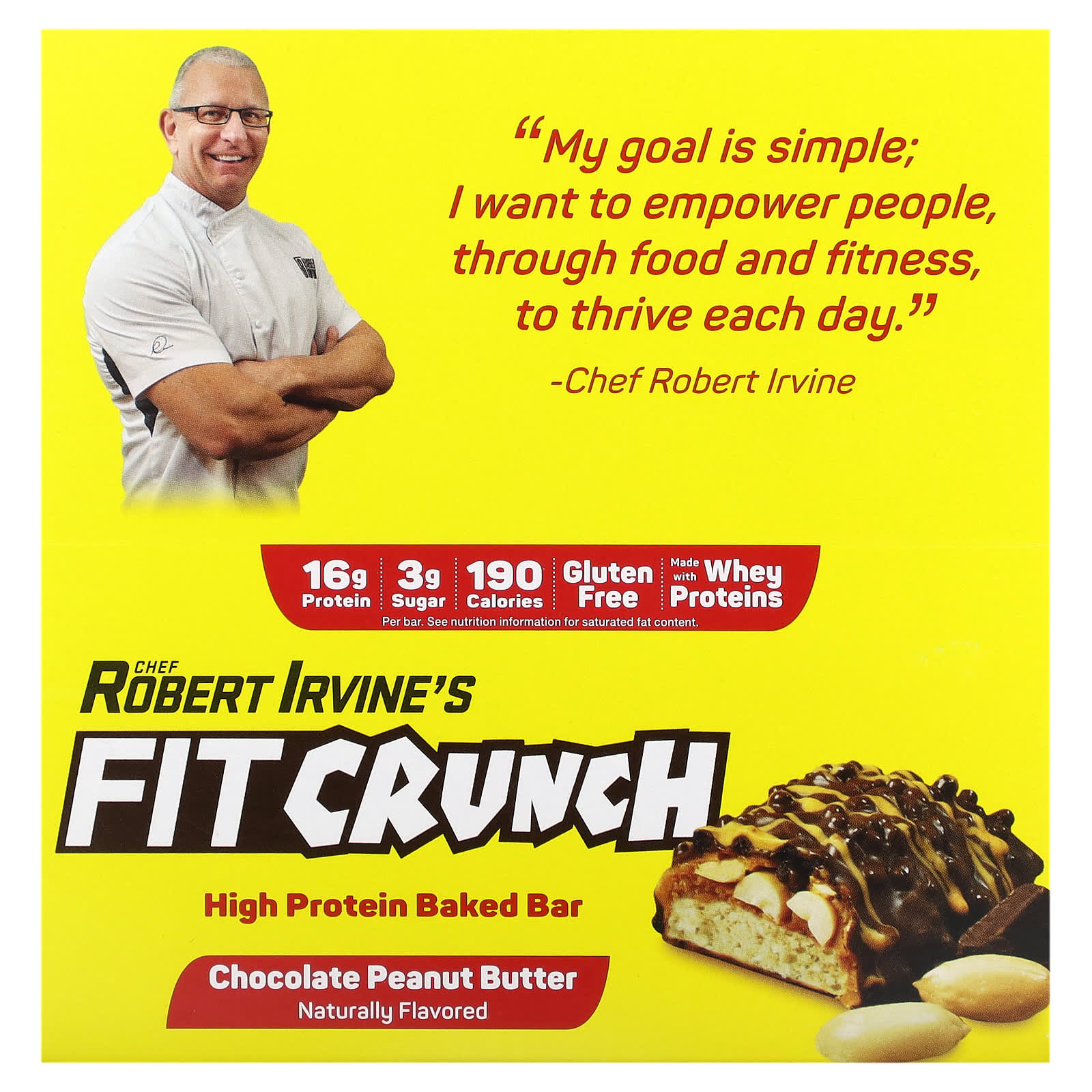 FITCRUNCH High Protein Baked Bar Chocolate Peanut Butter 9 Bars 1 FITCRUNCH High Protein Baked Bar Chocolate Peanut Butter 9 Bars 1