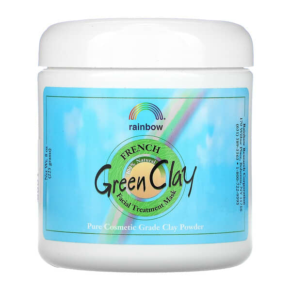 Rainbow Research, French Green Clay, Beauty Facial Treatment Mask, 8 oz (225 g)