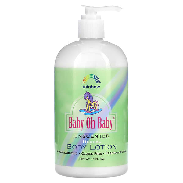 Rainbow Research, Baby Oh Baby, Herbal Body Lotion, Unscented, 16 fl oz