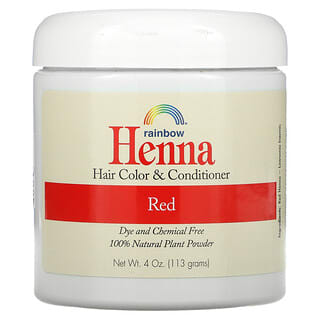 Rainbow Research, Henna, Tinte y acondicionador para el cabello, Rojo, 113 g (4 oz)