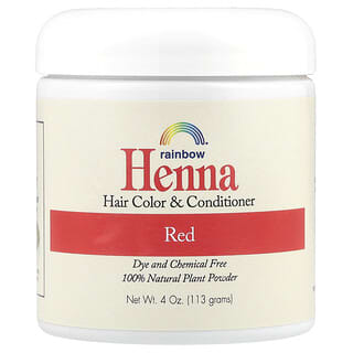 Rainbow Research, Henna, Tinte y acondicionador para el cabello, Rojo, 113 g (4 oz)