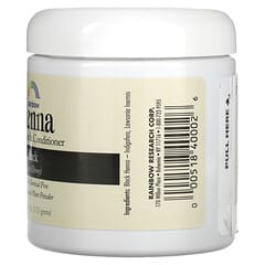 Rainbow Research, Henna, Haarfarbe und Pflegespülung, Schwarz, 4 oz (113 g)