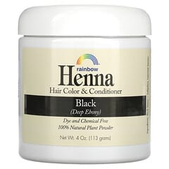 Rainbow Research, Henna, Haarfarbe und Pflegespülung, Schwarz, 4 oz (113 g)