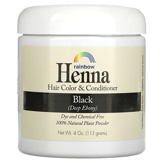 Rainbow Research, Henné, Coloration capillaire et après-shampooing, Noir, 113 g