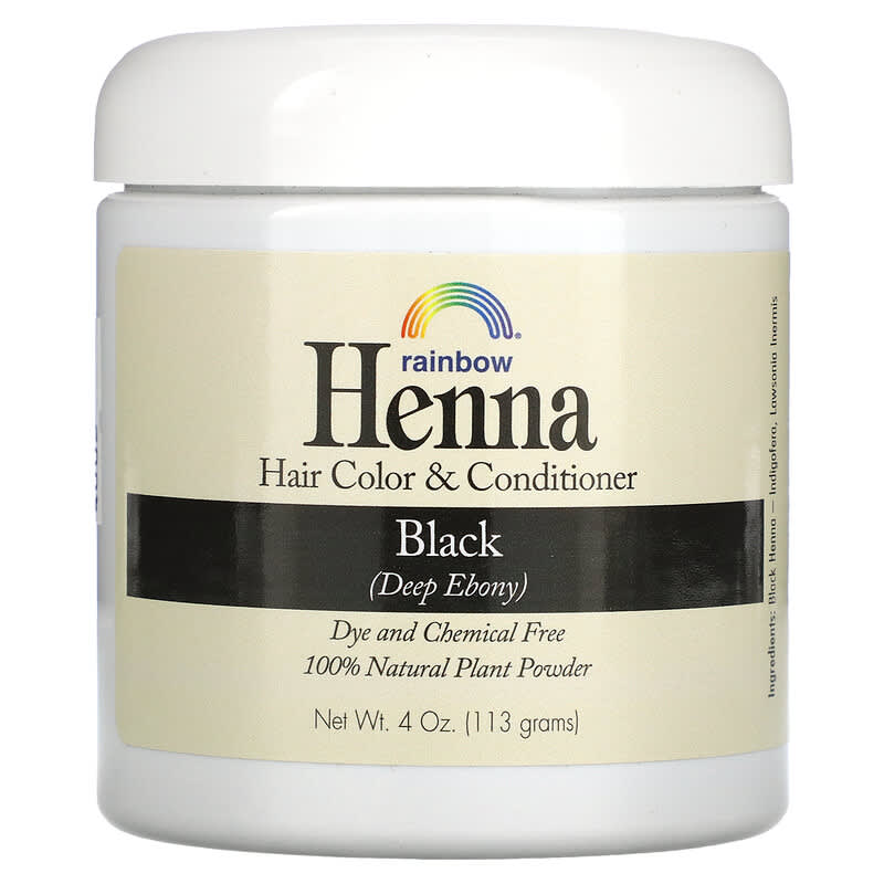 Henna, Haarfarbe und Pflegespülung, Schwarz, 4 oz (113 g)