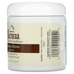 Rainbow Research, хна, фарба для волосся та кондиціонер, середній відтінок коричневого (каштановий), 113 г (4 унції)