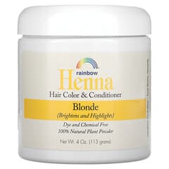 Rainbow Research, Henna, Tinte y acondicionador para el cabello, Rubio, 113 g (4 oz)