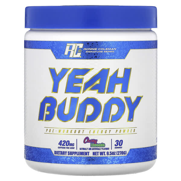 Ronnie Coleman, Signature Series, Yeah Buddy, Pre-Workout Energy Powder, Cherry Limeade, 9.5 oz (270 g)