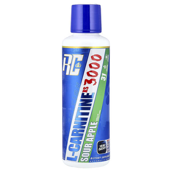 Ronnie Coleman, Vital 에디션, L-카르니틴XS 3000, 사워 애플 맛, 473.28ml(16fl oz)