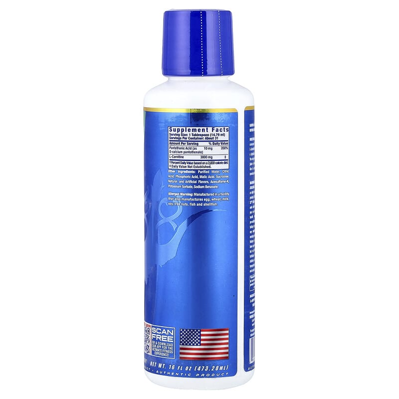 l carnitine ekşi Vital Sürümü, L-Carnitine XS™ 3000, Ekşi Elma, 473,28 ml (16 fl oz)