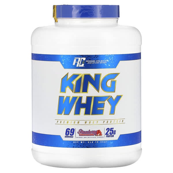 Ronnie Coleman, Signature Series, King Whey, Strawberry Cheesecake, 5 ...