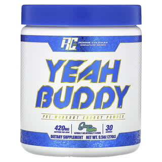 Ronnie Coleman, Signature Series, Yeah Buddy, Pre-Workout Energy Powder, Green Apple, 9.5 oz (270 g)