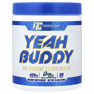 Ronnie Coleman, Signature Series, Yeah Buddy, Pó Energético Pré-treino, Maçã Verde, 270 g (9,5 oz)