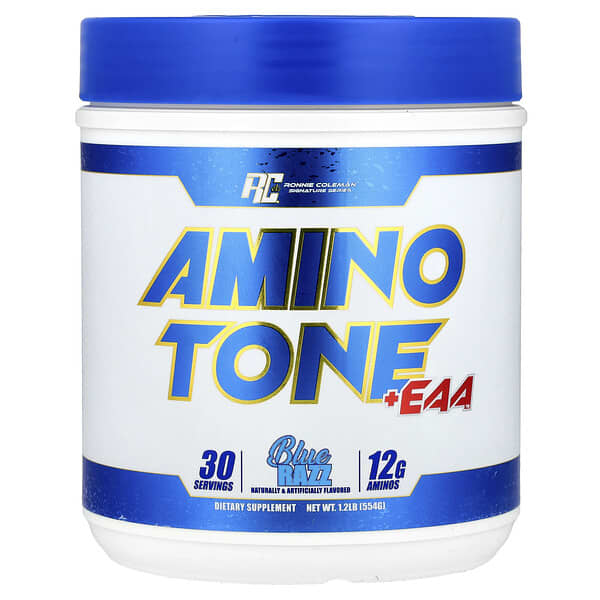 Signature Series, Amino Tone + EAA™, Blue Razz, 1.2 lb [554 g]