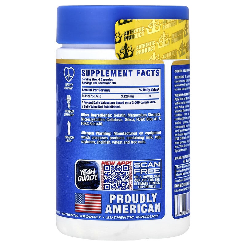 Vital Edition, Test XS™, 120 Capsules (780 mg per Capsule)