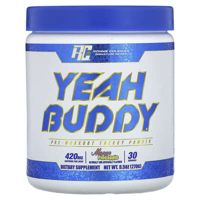 Ronnie Coleman, Signature Series, Yeah Buddy, Pre-Workout Powder, Mango Pineapple, 9.5 oz (270 g)