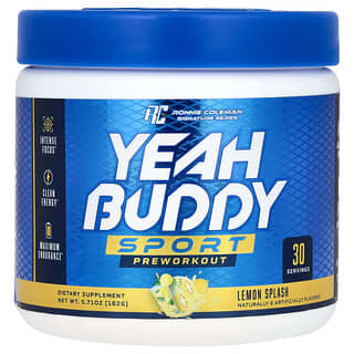 Ronnie Coleman, Signature Series, Yeah Buddy, Preworkout sportivo, Spruzzata di limone, 162 g