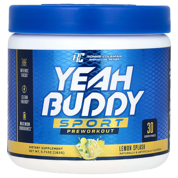 Signature Series, Yeah Buddy Sport, Preworkout, Lemon Splash, 5.71 oz (162 g)