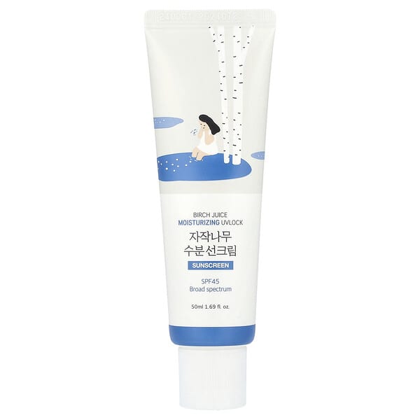 Round Lab, Protetor Solar Hidratante UVLock com Suco de Bétula, FPS 45, 50 ml (1,69 fl oz)