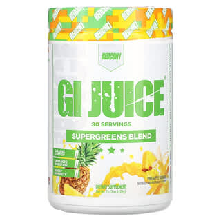 Redcon1, GI Juice, смесь суперзелени, ананас и банан, 429 г (15,13 унции)
