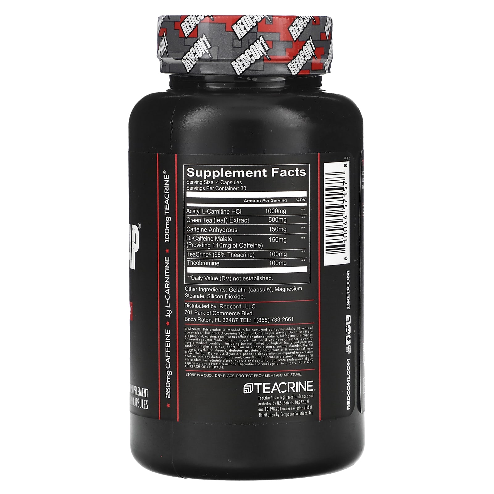 Redcon1, Double Tap（ダブルタップ）、Energizing Fat Burner、120粒