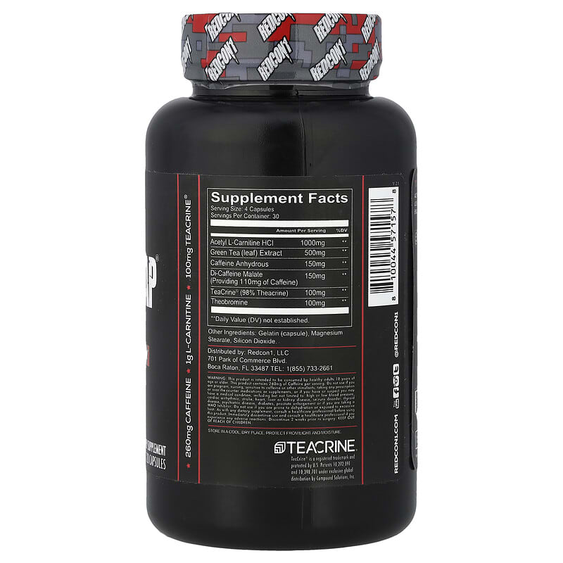 redcon1 l-carnitine Redcon1: Double Tap, 120 Capsules