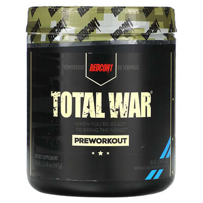 Redcon1, Total War®, Pre-Workout, Blue Lemonade Flavor, 15.56 oz (441 g)
