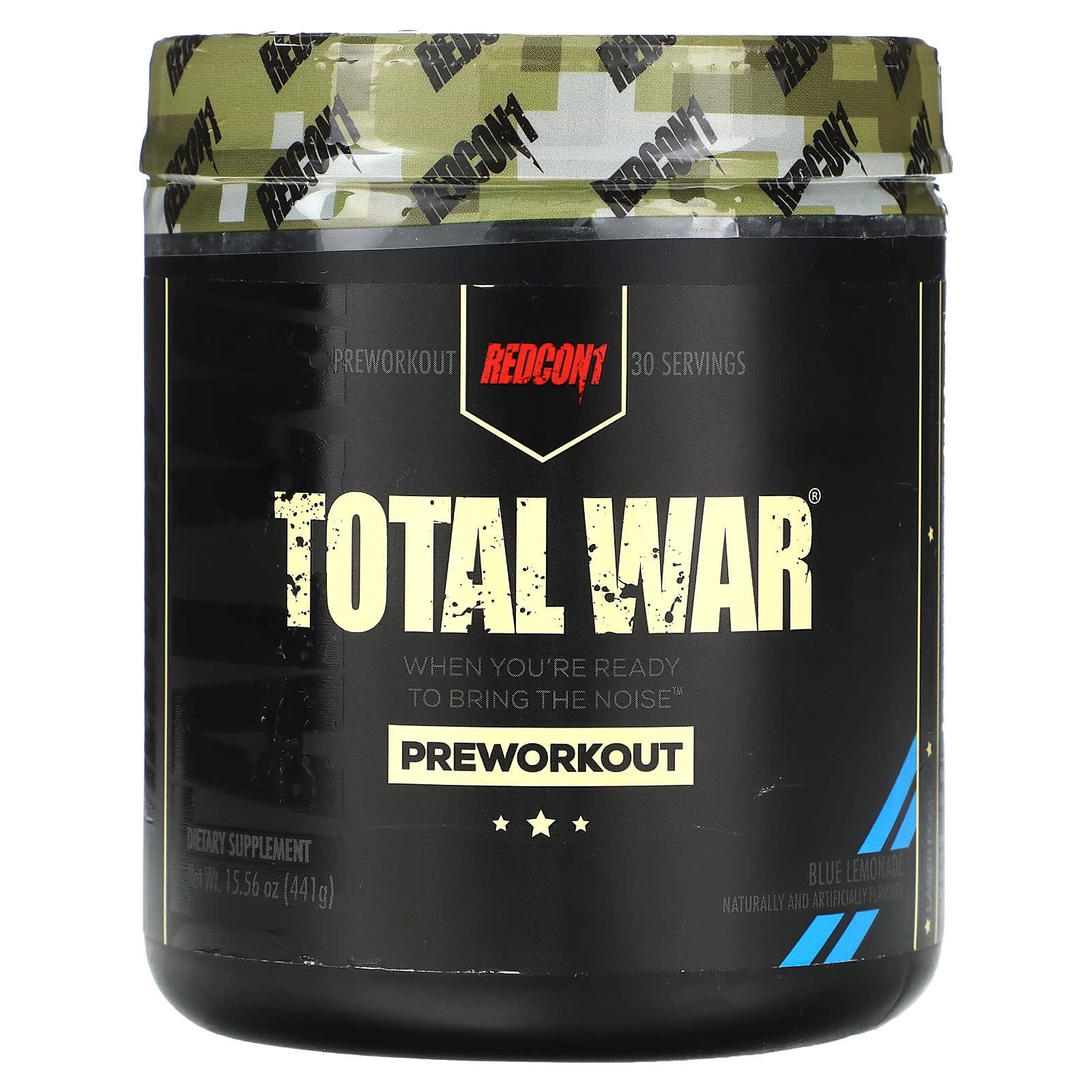 Redcon1, Total War, PreWorkout, Blue Lemonade, 15.56 oz (441 g)