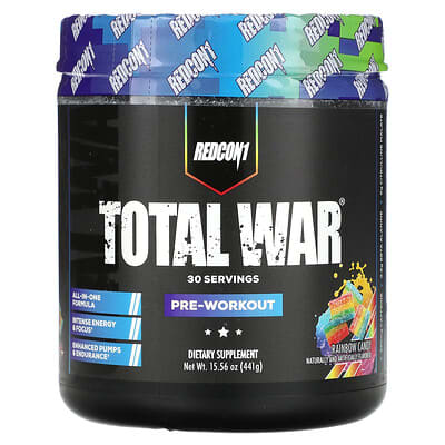 Redcon1, Total War®, Pre-Workout, Rainbow Candy, 15.56 oz (441 g)