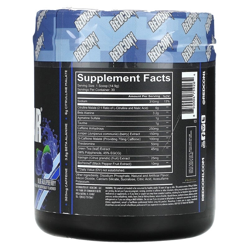 Total War, Pre-Workout, Blue Raspberry, 15.77 oz (447 g)