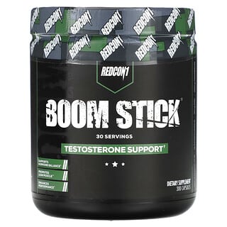Redcon1, Boom Stick, поддержка уровня тестостерона, 300 капсул