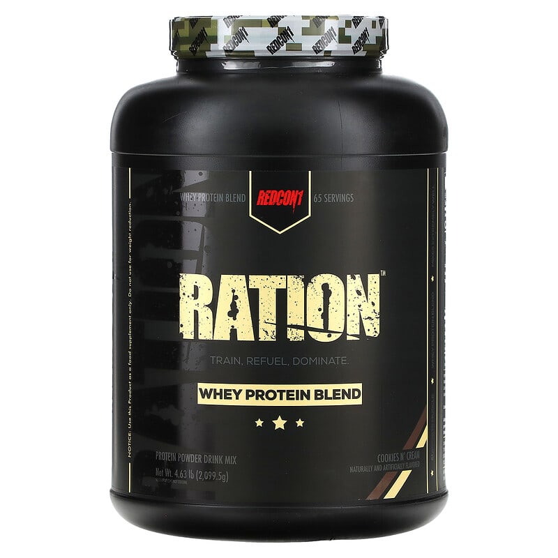 Ration（レーション）、ホエイプロテインブレンド、クッキー＆クリーム、2,099.5g（4.63ポンド）