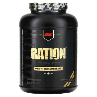 Redcon1, Ration, 유청 단백질 혼합물, 땅콩 버터 및 초콜릿 맛, 2,307.5g(5.09lbs)