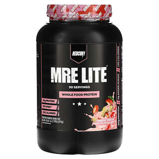 Redcon1, MRE Lite, Proteína de alimentos integrales, Pastel de fresas`` 870 g (1,92 lb)