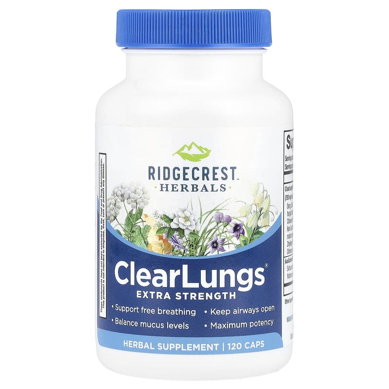 ClearLungs Nahrungsergänzung RidgeCrest Herbals, ClearLungs, Extra Strength, 120 Vegane Liver Refresh