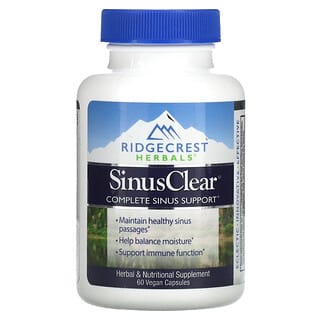 RidgeCrest Herbals, SinusClear, 60 capsules véganes