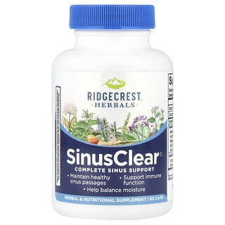 RidgeCrest Herbals, SinusClear, 베지 캡슐 60정