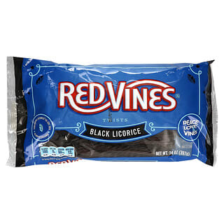 Red Vines, Twists, чорні лакричні цукерки, 397 г (14 унцій)