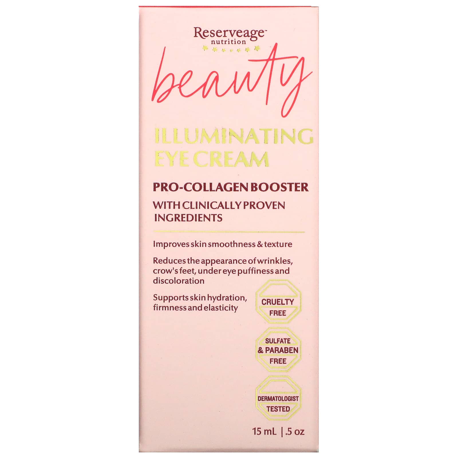 Reserveage Nutrition, Beauty Illuminating Eye Cream, 0.5 oz (15 ml) Image 3