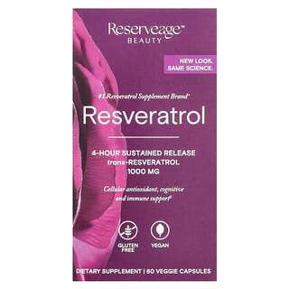 Reserveage Beauty, Resveratrol, 60 cápsulas vegetales