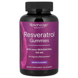 Reserveage Beauty, Resveratrol Gummies, med druesmak, 60 gummier (50 mg per gummi)