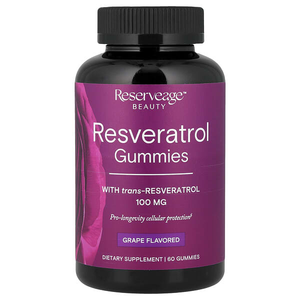 Resveratrol Gummies, Grape, 60 Gummies